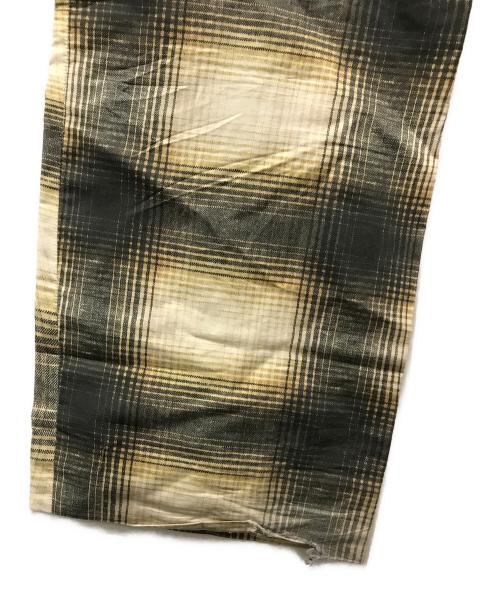 BIANCA SAUNDERS（ビアンカ サンダース）BIANCA SAUNDERS (ビアンカ サンダース) チェックパンツ ベージュ サイズ:Sの古着・服飾アイテム