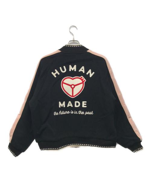 HUMAN MADE（ヒューマンメイド）HUMAN MADE (ヒューマンメイド) Car Club Jacket ブラック×ピンク サイズ:Ｌの古着・服飾アイテム