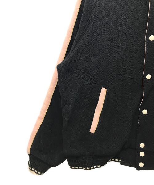 HUMAN MADE（ヒューマンメイド）HUMAN MADE (ヒューマンメイド) Car Club Jacket ブラック×ピンク サイズ:Ｌの古着・服飾アイテム