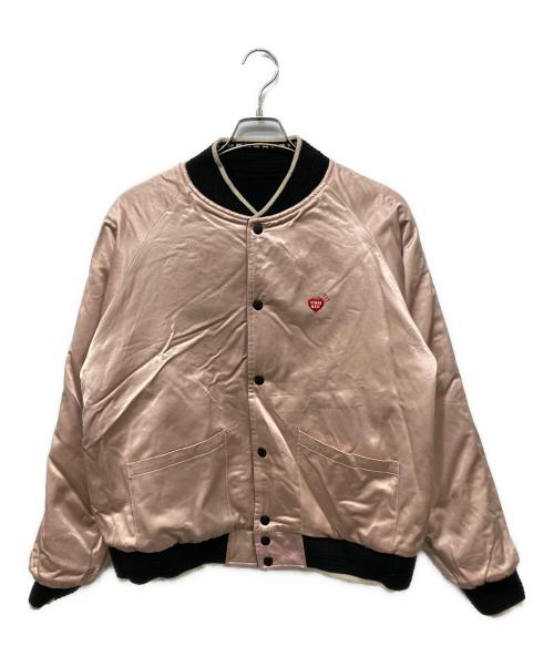 HUMAN MADE（ヒューマンメイド）HUMAN MADE (ヒューマンメイド) Car Club Jacket ブラック×ピンク サイズ:Ｌの古着・服飾アイテム