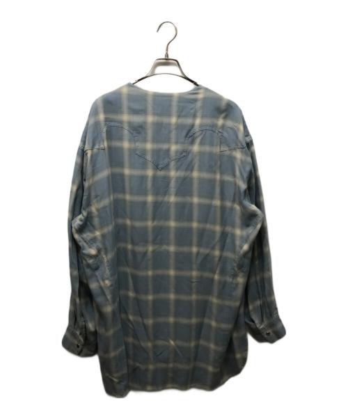 A NOVEL DAY（ア ノーベル デイ）A NOVEL DAY (ア ノーベル デイ) RAYON OMBRE SH ブルー サイズ:3の古着・服飾アイテム