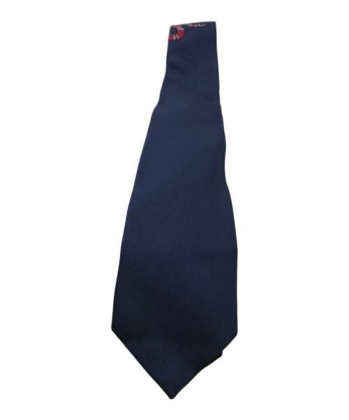 GUCCI（グッチ）GUCCI (グッチ) キングスネーク シルク ネクタイ ネイビー サイズ:148x7cmの古着・服飾アイテム