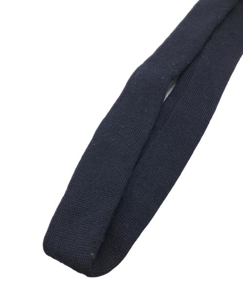 GUCCI（グッチ）GUCCI (グッチ) エンブロイダリー ウールニット タイ ネイビー サイズ:不明の古着・服飾アイテム