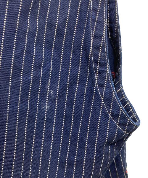 TCB jeans（ティーシービー ジーンズ）TCB JEANS (ティーシービー ジーンズ) ウォバッシュストライプ TABBY'S VEST ネイビー サイズ:42の古着・服飾アイテム