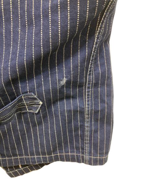 TCB jeans（ティーシービー ジーンズ）TCB JEANS (ティーシービー ジーンズ) ウォバッシュストライプ TABBY'S VEST ネイビー サイズ:42の古着・服飾アイテム