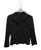 yohji yamamoto+noirヨウジヤマモトプリュスノアール）の古着「ノーカラージャケット」｜ブラック