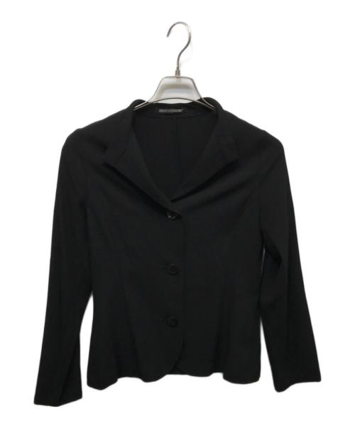 yohji yamamoto+noir（ヨウジヤマモトプリュスノアール）yohji yamamoto+Noir (ヨウジヤマモトプリュスノアール) ノーカラージャケット ブラック サイズ:1の古着・服飾アイテム
