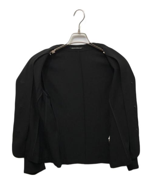 yohji yamamoto+noir（ヨウジヤマモトプリュスノアール）yohji yamamoto+Noir (ヨウジヤマモトプリュスノアール) ノーカラージャケット ブラック サイズ:1の古着・服飾アイテム
