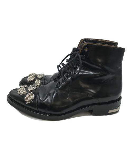 TOGA PULLA（トーガ プルラ）TOGA PULLA (トーガ プルラ) レースアップブーツ ブラック サイズ:4の古着・服飾アイテム