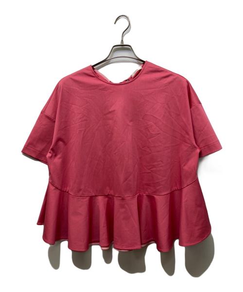 YORI（ヨリ）yori (ヨリ) ヘムフレアリコットカットソー ピンク サイズ:Free 未使用品の古着・服飾アイテム