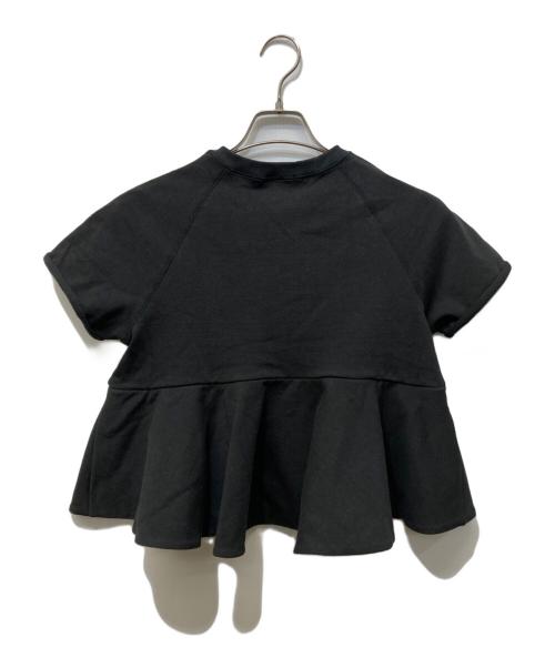 YORI（ヨリ）yori (ヨリ) ドライコンパクト裏毛フレアTee ブラック サイズ:S(36) 未使用品の古着・服飾アイテム