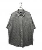 stussyステューシー）の古着「BOXY SS SHIRT 8 BALL STRIPE」｜ホワイト×グレー