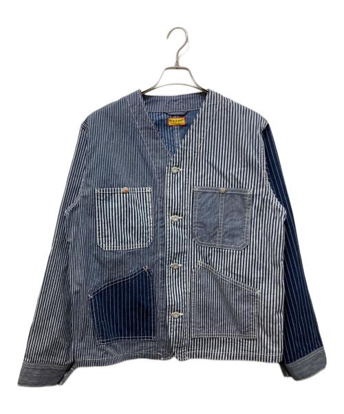 HUMAN MADE（ヒューマンメイド）HUMAN MADE (ヒューマンメイド) ENGINEER JACKET ネイビー×ホワイト サイズ:Lの古着・服飾アイテム