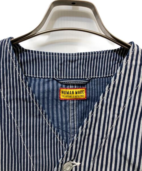 HUMAN MADE（ヒューマンメイド）HUMAN MADE (ヒューマンメイド) ENGINEER JACKET ネイビー×ホワイト サイズ:Lの古着・服飾アイテム