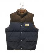 HUMAN MADEヒューマンメイド）の古着「リバーシブルダウンベスト」｜ブラウン×ネイビー