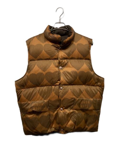 HUMAN MADE（ヒューマンメイド）HUMAN MADE (ヒューマンメイド) リバーシブルダウンベスト ブラウン×ネイビー サイズ:Mの古着・服飾アイテム
