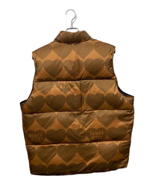 HUMAN MADE（ヒューマンメイド）HUMAN MADE (ヒューマンメイド) リバーシブルダウンベスト ブラウン×ネイビー サイズ:Mの古着・服飾アイテム