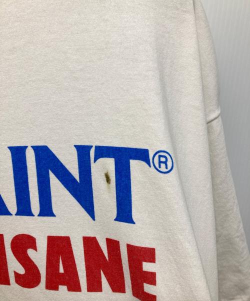 SAINT MICHAEL（セントマイケル）SAINT MICHAEL (セントマイケル) INSANE SS TEE ホワイト サイズ:Lの古着・服飾アイテム