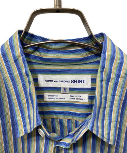 COMME des GARCONS SHIRT（コムデギャルソンシャツ）COMME des GARCONS SHIRT (コムデギャルソンシャツ) ストライプシャツ ブルー サイズ:Mの古着・服飾アイテム