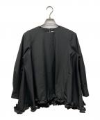 OHGAオオガ）の古着「裾フリルブラウス」｜ブラック