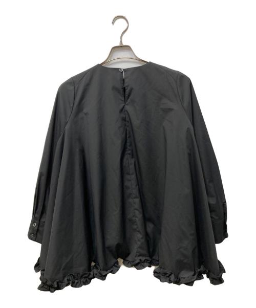 OHGA（オオガ）OHGA (オオガ) 裾フリルブラウス ブラック サイズ:Freeの古着・服飾アイテム