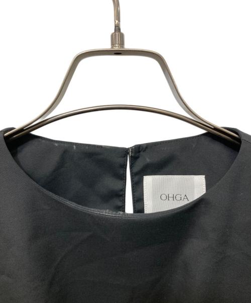 OHGA（オオガ）OHGA (オオガ) 裾フリルブラウス ブラック サイズ:Freeの古着・服飾アイテム