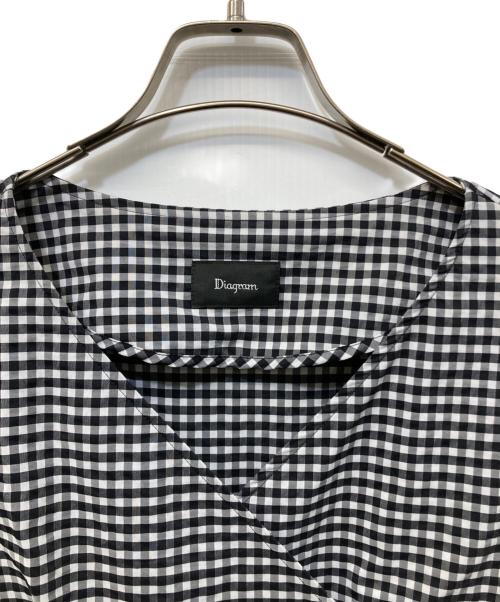 Diagram（ダイアグラム）Diagram (ダイアグラム) チェックタフタワンピース グレー サイズ:Sの古着・服飾アイテム