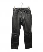 JOHN LAWRENCE SULLIVANジョン ローレンス サリバン）の古着「レザーパンツ」｜ブラック