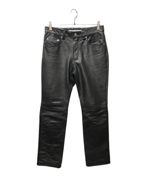 JOHN LAWRENCE SULLIVAN（ジョン ローレンス サリバン）JOHN LAWRENCE SULLIVAN (ジョン ローレンス サリバン) レザーパンツ ブラック サイズ:46の古着・服飾アイテム