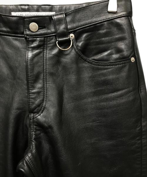 JOHN LAWRENCE SULLIVAN（ジョン ローレンス サリバン）JOHN LAWRENCE SULLIVAN (ジョン ローレンス サリバン) レザーパンツ ブラック サイズ:46の古着・服飾アイテム