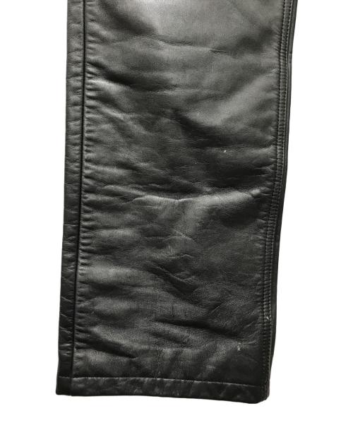 JOHN LAWRENCE SULLIVAN（ジョン ローレンス サリバン）JOHN LAWRENCE SULLIVAN (ジョン ローレンス サリバン) レザーパンツ ブラック サイズ:46の古着・服飾アイテム