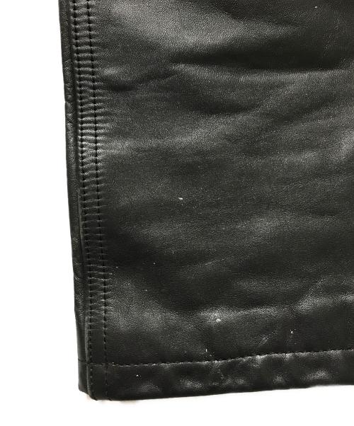 JOHN LAWRENCE SULLIVAN（ジョン ローレンス サリバン）JOHN LAWRENCE SULLIVAN (ジョン ローレンス サリバン) レザーパンツ ブラック サイズ:46の古着・服飾アイテム