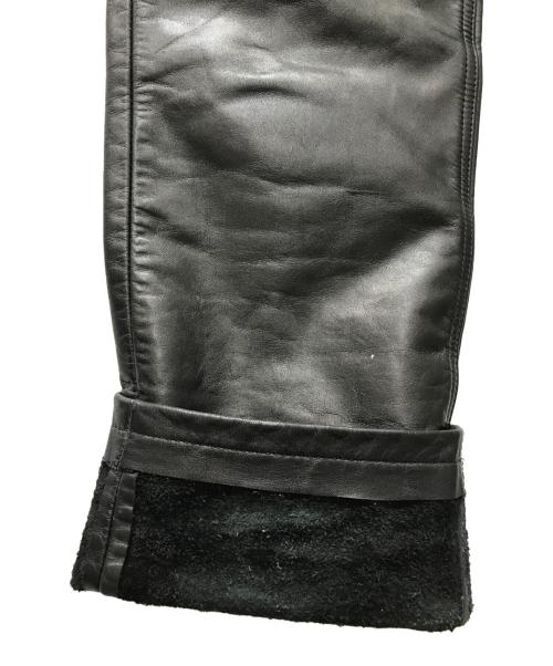 JOHN LAWRENCE SULLIVAN（ジョン ローレンス サリバン）JOHN LAWRENCE SULLIVAN (ジョン ローレンス サリバン) レザーパンツ ブラック サイズ:46の古着・服飾アイテム