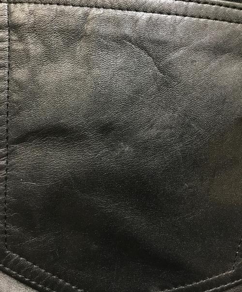 JOHN LAWRENCE SULLIVAN（ジョン ローレンス サリバン）JOHN LAWRENCE SULLIVAN (ジョン ローレンス サリバン) レザーパンツ ブラック サイズ:46の古着・服飾アイテム