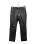 JOHN LAWRENCE SULLIVAN（ジョン ローレンス サリバン）の古着「レザーパンツ」｜ブラック