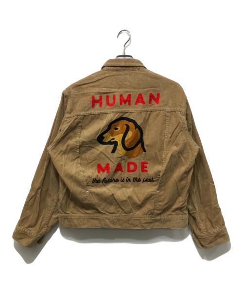 HUMAN MADE（ヒューマンメイド）HUMAN MADE (ヒューマンメイド) Dachs Corduroy Work Jacket ブラウン サイズ:Lの古着・服飾アイテム
