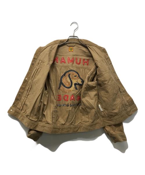 HUMAN MADE（ヒューマンメイド）HUMAN MADE (ヒューマンメイド) Dachs Corduroy Work Jacket ブラウン サイズ:Lの古着・服飾アイテム