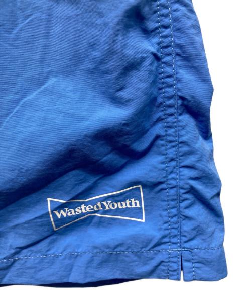 WASTED YOUTH（ウェイステッドユース）WASTED YOUTH (ウエステッド ユース) ナイロンハーフパンツ ブルー サイズ:Mの古着・服飾アイテム