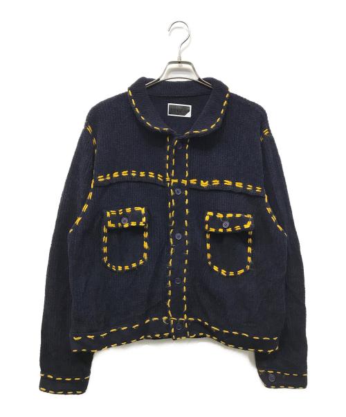 PHINGERIN（フィンガリン）PHINGERIN (フィンガリン) PG1 KNIT カーディガン ネイビー サイズ:Mの古着・服飾アイテム