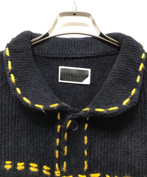 PHINGERIN（フィンガリン）PHINGERIN (フィンガリン) PG1 KNIT カーディガン ネイビー サイズ:Mの古着・服飾アイテム