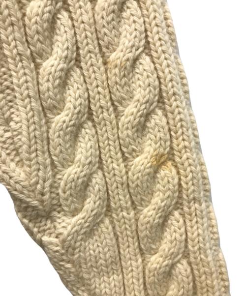 RRL（ダブルアールエル）RRL (ダブルアールエル) 三ツ星タグ Vネックケーブルニット ベージュ サイズ:XSの古着・服飾アイテム