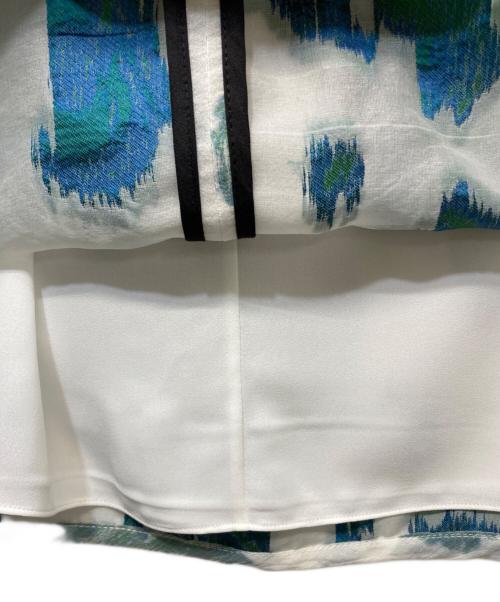 3.1 phillip lim（スリーワンフィリップリム）3.1 phillip lim (スリーワンフィリップリム) Abstract Daisy a-line skirt ブルー×グリーンの古着・服飾アイテム