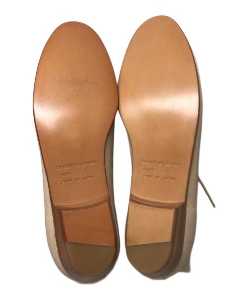 beautiful people（ビューティフルピープル）beautiful people (ビューティフルピープル) ドレスシューズ ベージュ サイズ:1の古着・服飾アイテム