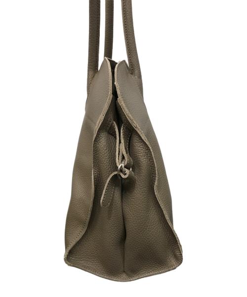 blancle（ブランクレ）BLANCLE (ブランクレ) S.LEATHER WIDE BOSTON ベージュの古着・服飾アイテム