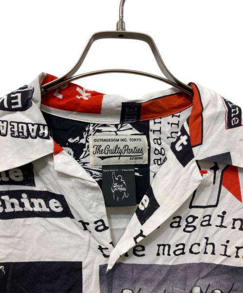 WACKO MARIA（ワコマリア）WACKO MARIA (ワコマリア) RAGE AGAINST THE MACHINE / S/S HAWAIIAN SHIRT ホワイト×マルチカラー サイズ:Sの古着・服飾アイテム