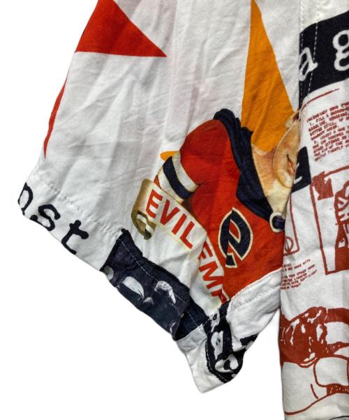 WACKO MARIA（ワコマリア）WACKO MARIA (ワコマリア) RAGE AGAINST THE MACHINE / S/S HAWAIIAN SHIRT ホワイト×マルチカラー サイズ:Sの古着・服飾アイテム