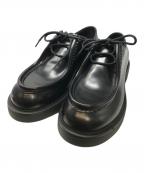 PRADAプラダ）の古着「ダイアパソン オペークブラッシュドレザー レースアップ シューズ」｜ブラック