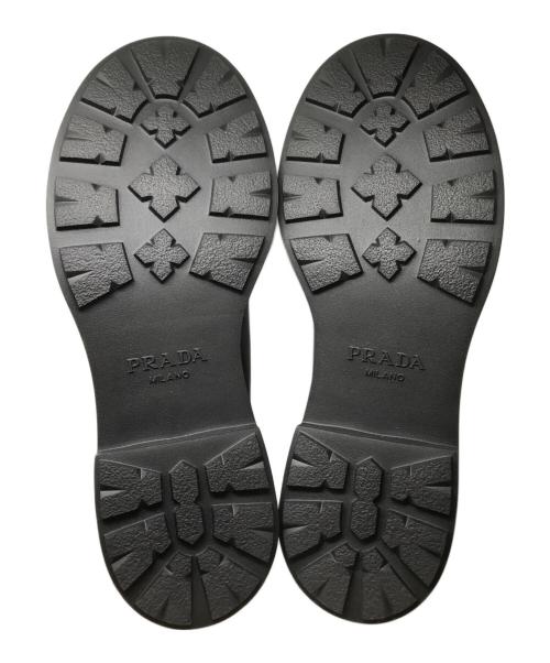 PRADA（プラダ）PRADA (プラダ) ダイアパソン オペークブラッシュドレザー レースアップ シューズ ブラック サイズ:9 1/2の古着・服飾アイテム