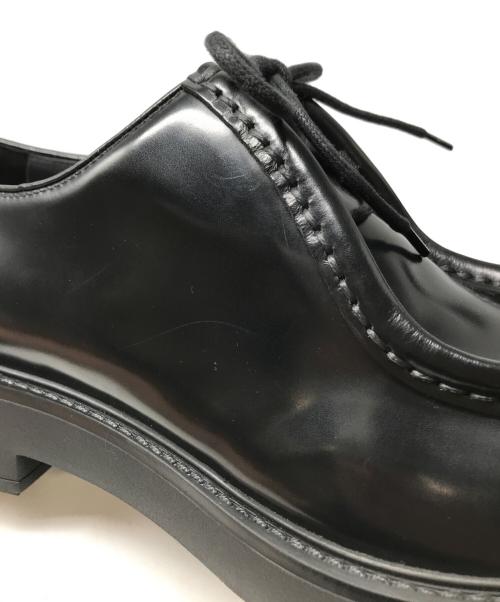 PRADA（プラダ）PRADA (プラダ) ダイアパソン オペークブラッシュドレザー レースアップ シューズ ブラック サイズ:9 1/2の古着・服飾アイテム