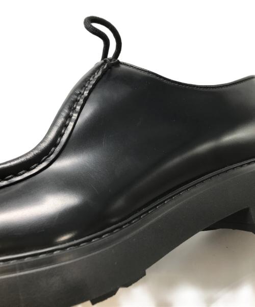 PRADA（プラダ）PRADA (プラダ) ダイアパソン オペークブラッシュドレザー レースアップ シューズ ブラック サイズ:9 1/2の古着・服飾アイテム